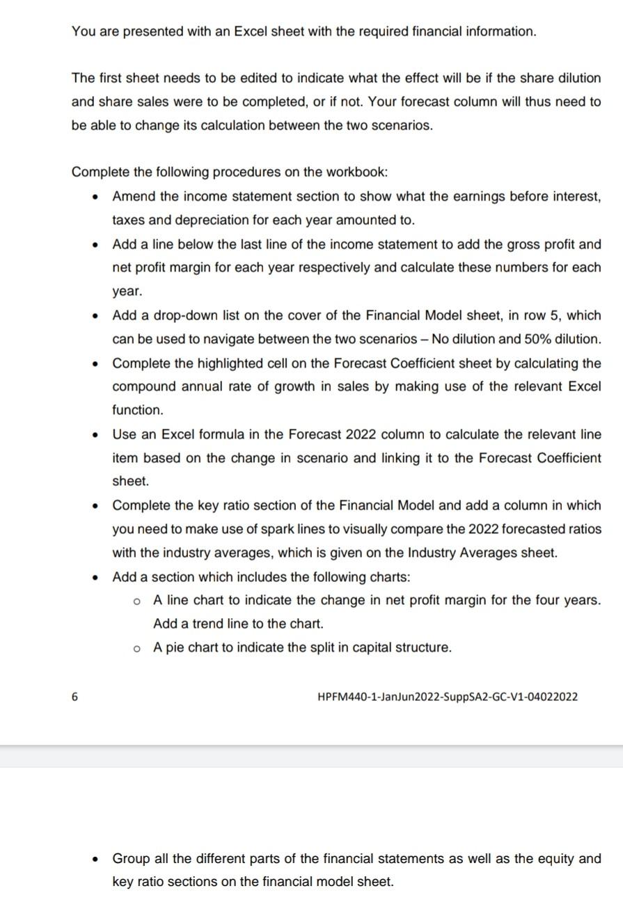  please ignore first 3 points You are presented with an Excel