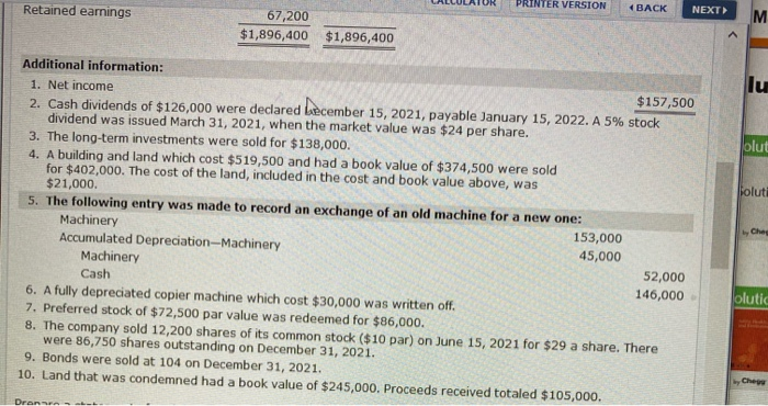 Karen, Inc. for the year 2021 are shown below: Account Debit Credit