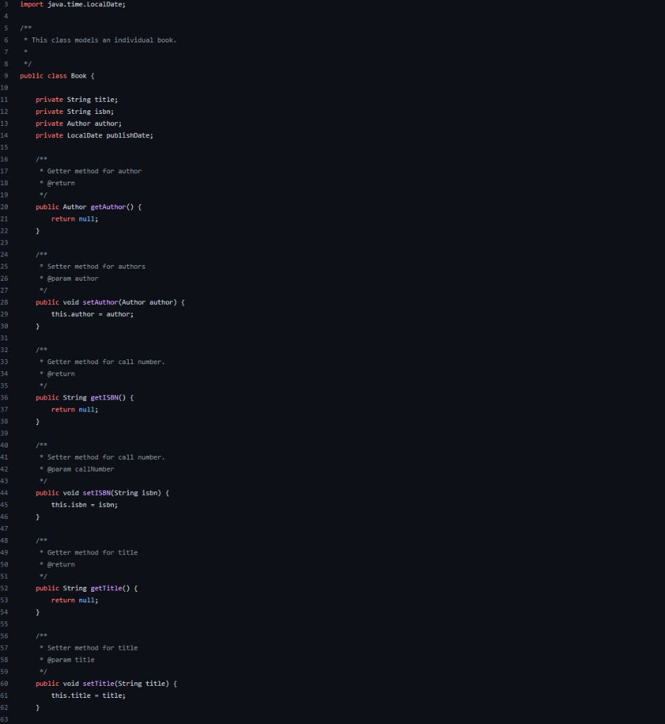 which allows you to search the collection, add books to the collection,