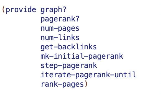 Programming in Racket or Scheme Given: Problem (replace '...' with correct code):