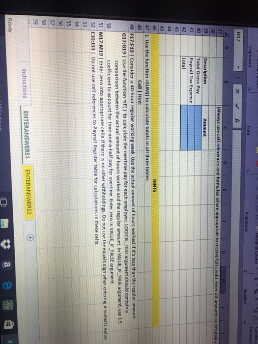 and Payroll Using Excel for Payroll Ankel Footwear employees three salespeople, and