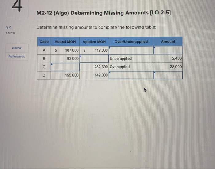  can you explain how do you get the missing amounts? 4
