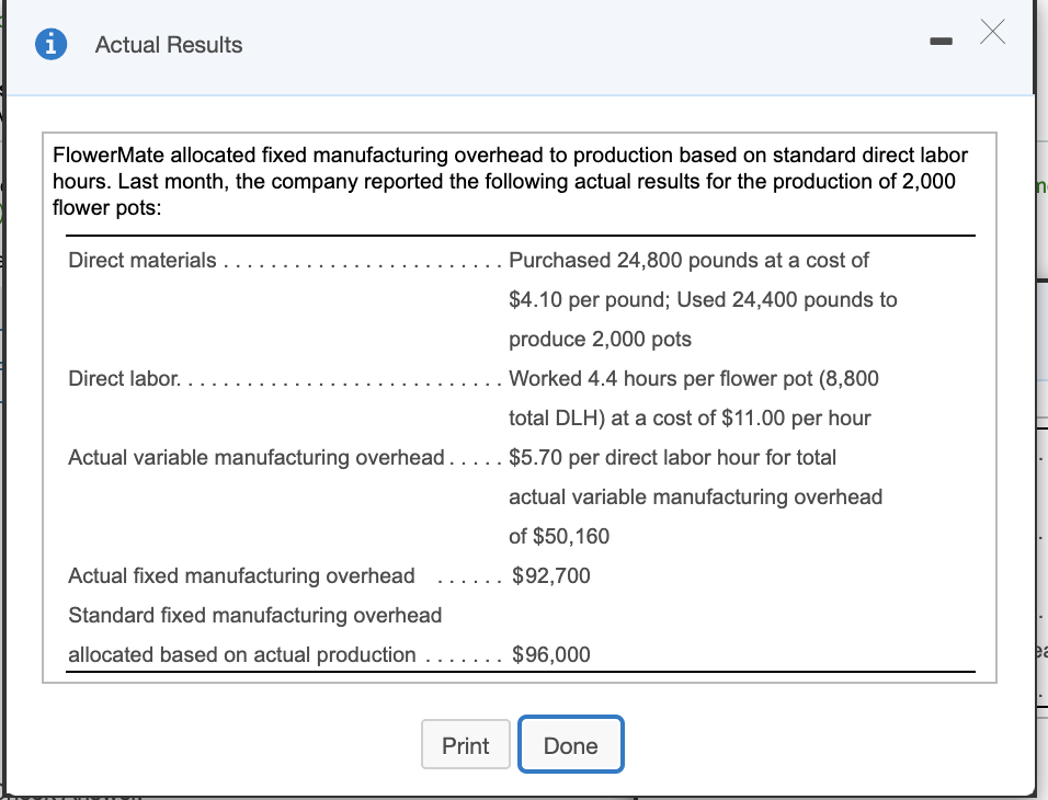 to) Question Help FlowerMate is a manufacturer of large flower pots for