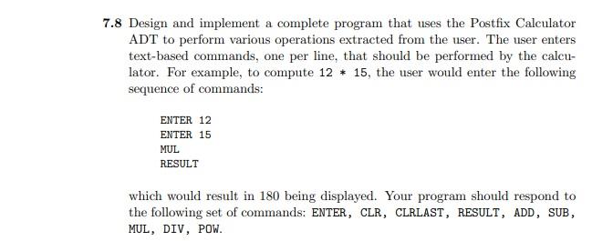  Python.. Solve PROGRAMMING PROJECT 7.8 by creating a Python program named