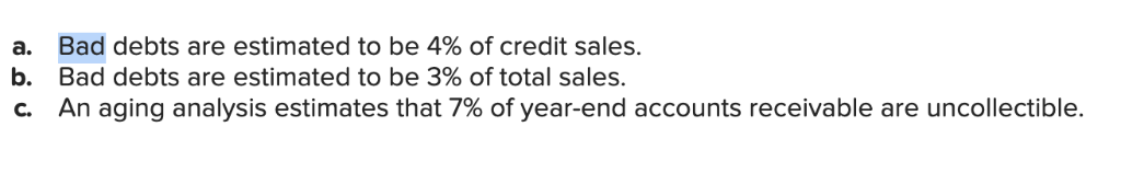 Questions number 2 & 3 are wrong in the (less: allowance