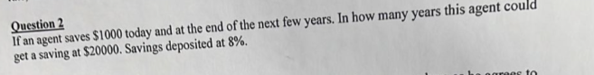  solve it as soon as possible Question 2 If an agent