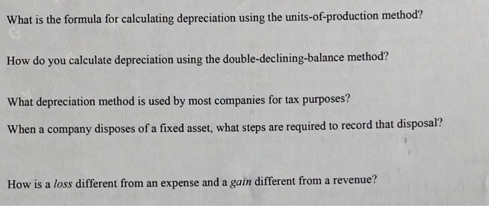  What is the formula for calculating depreciation using the units-of-production method?