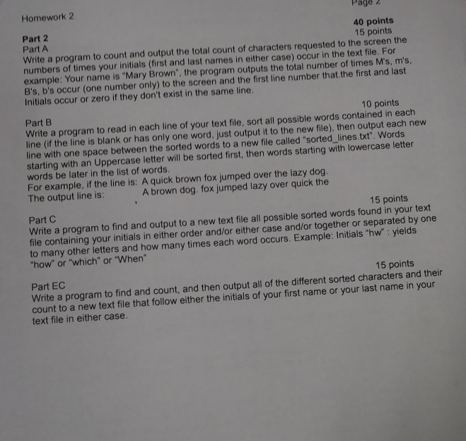 and Files -80 Points For this assignment, you may work in groups