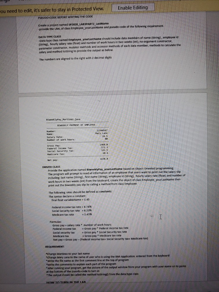 - Saved Search lailings Review View Help Enable Editing Es you need