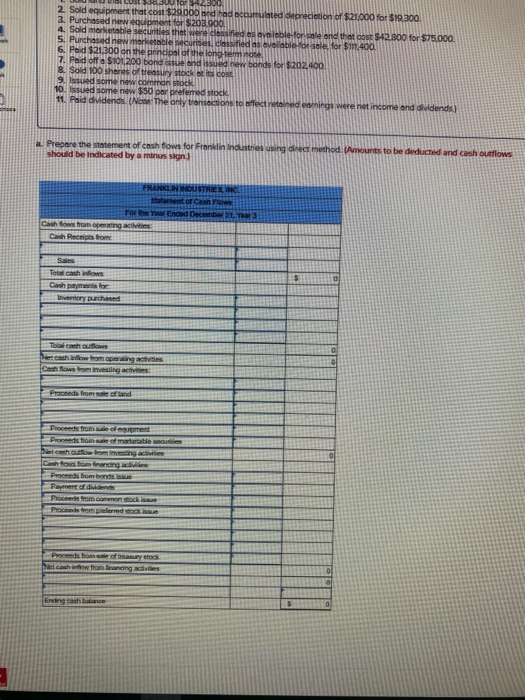 following in mano lies to the questions played below) The following financial