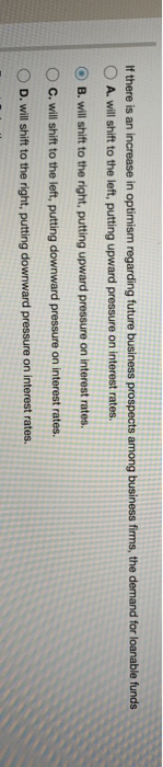  if there is an increase in optimism regarding future business prospects