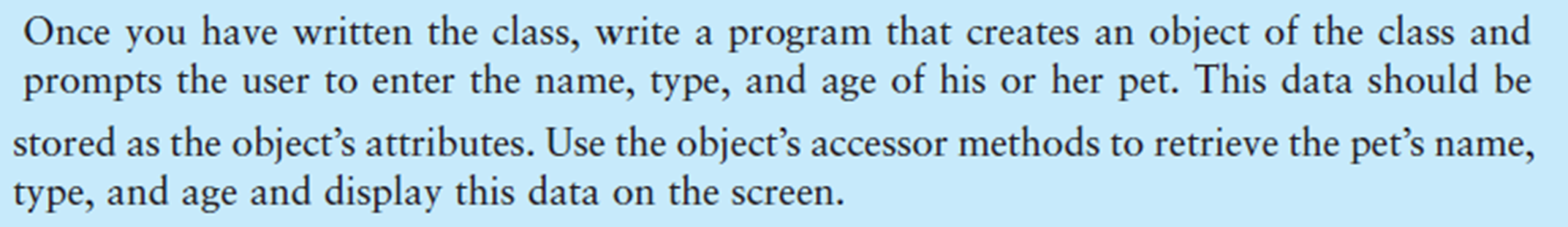 following data attributes: - __name (for the name of a pet) -