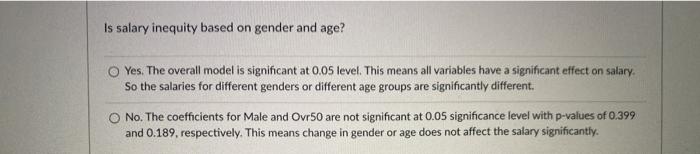 B. Male + B2 Exper+B3 Ovr50 + BAMBA. Exper is the employee's