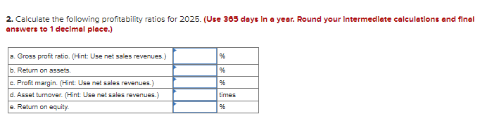applies to the questions displayed below.] Income statement and balance sheet data