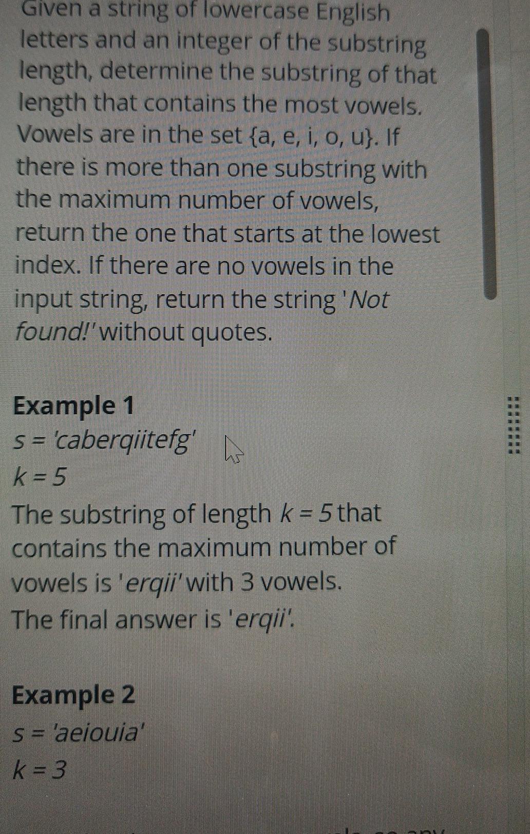  Given a string of lowercase English letters and an integer of