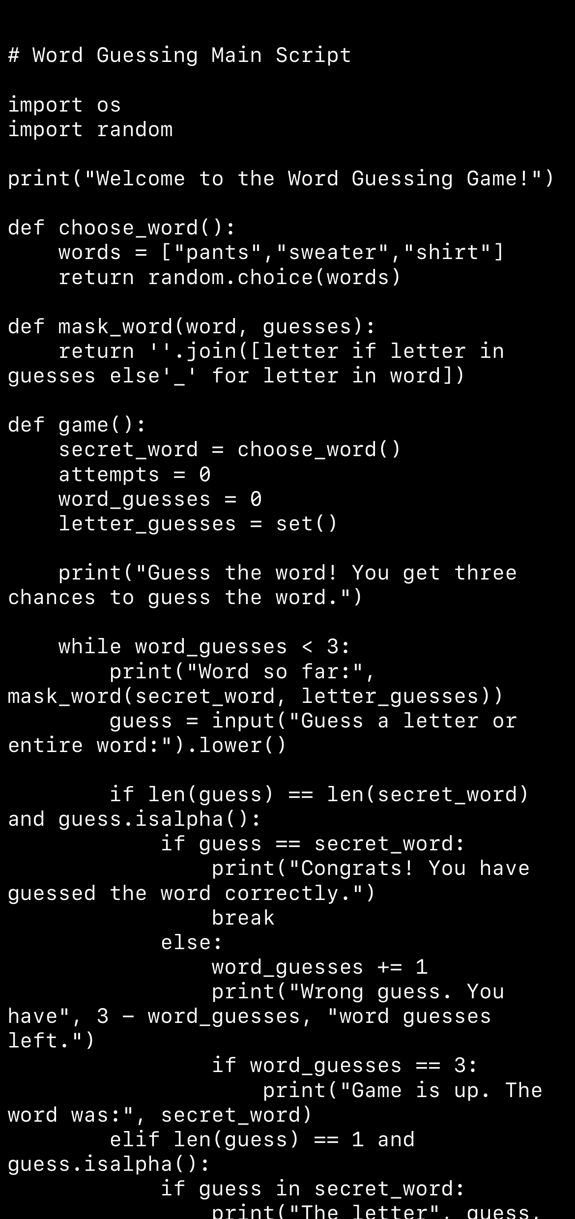  Please take a look at my python code for a word