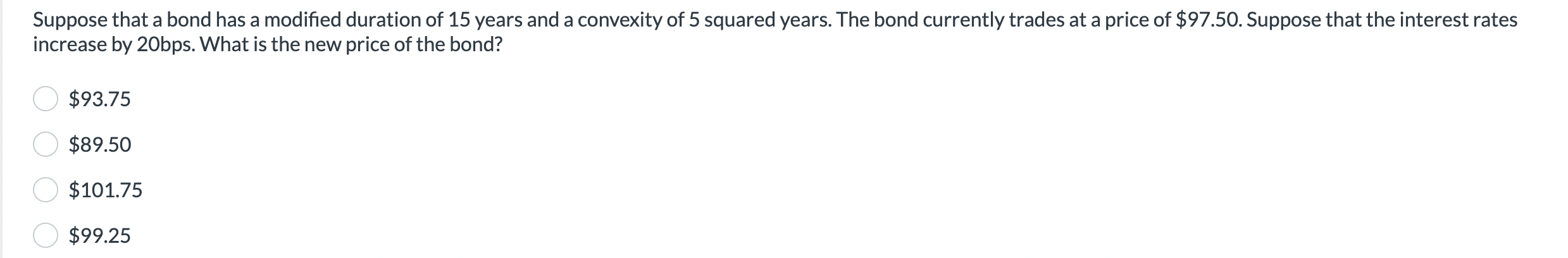 Correct answer is 93.75 but I am unsure how he got to