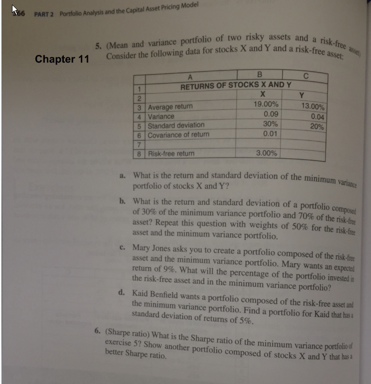 please provided how to solve question 5 in chapter 11 using excel