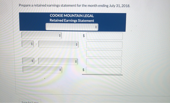 month of July is shown below. Each increase and decrease in stockholders'