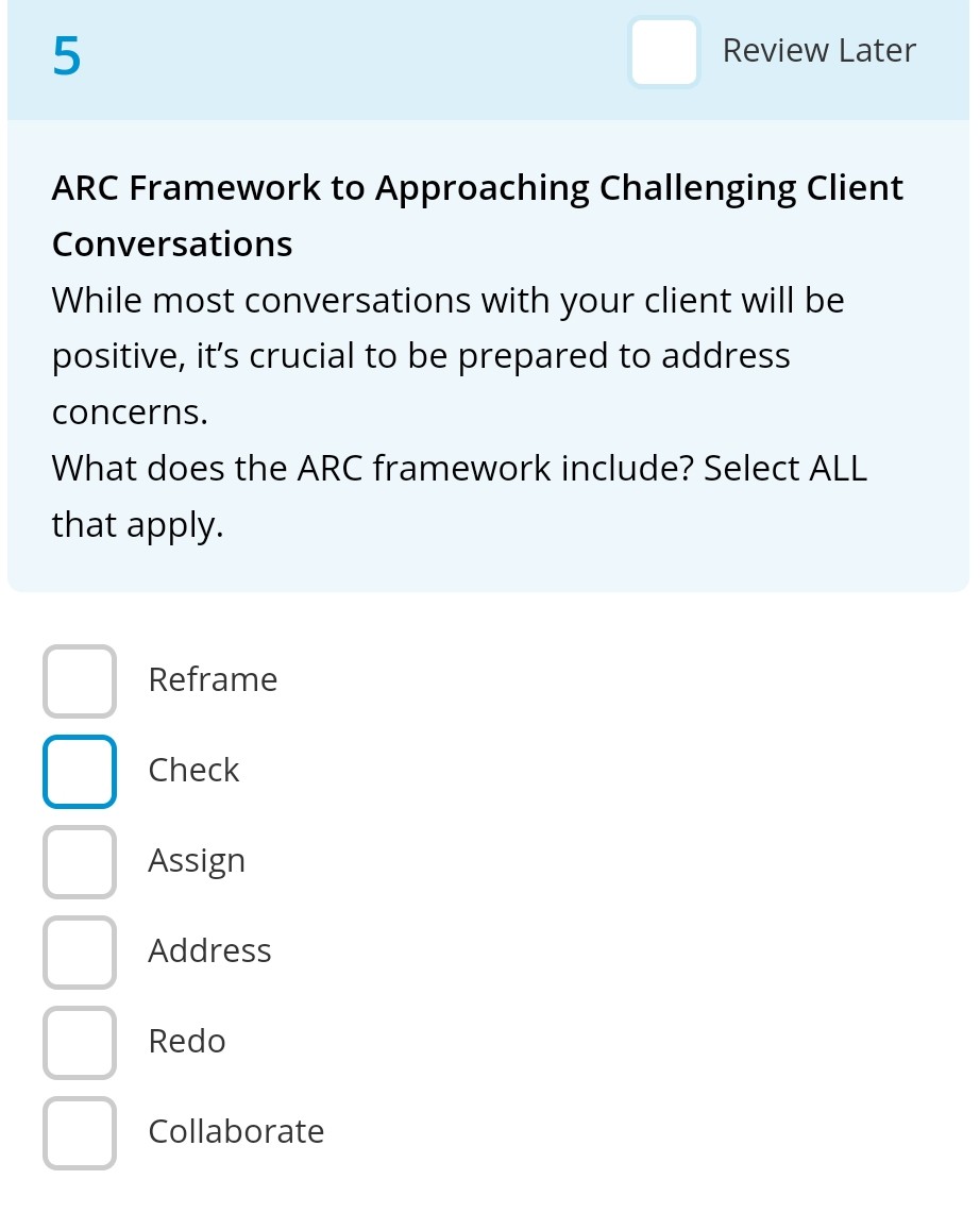 5 Review Later ARC Framework to Approaching Challenging Client Conversations While