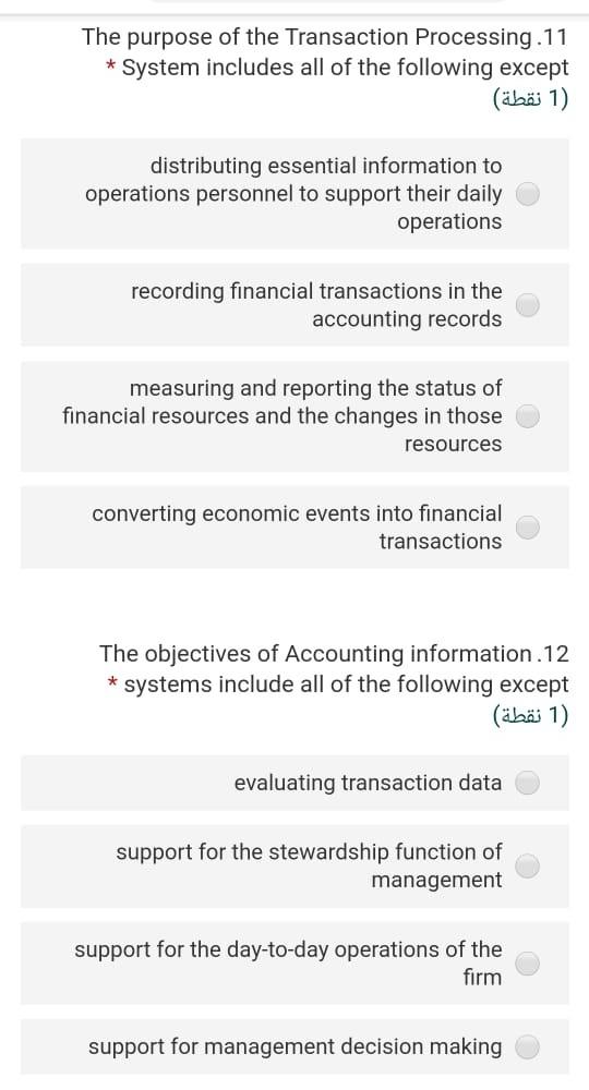The purpose of the Transaction Processing. 11 * System includes all