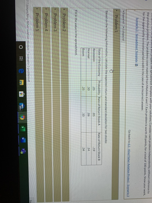  els au prepare the spreadsheet template with your solutions. Consider each