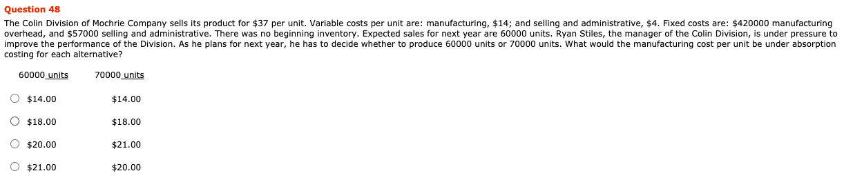  PLEASE HELP, I'LL MAKE SURE TO RATE!! Question 48 The Colin