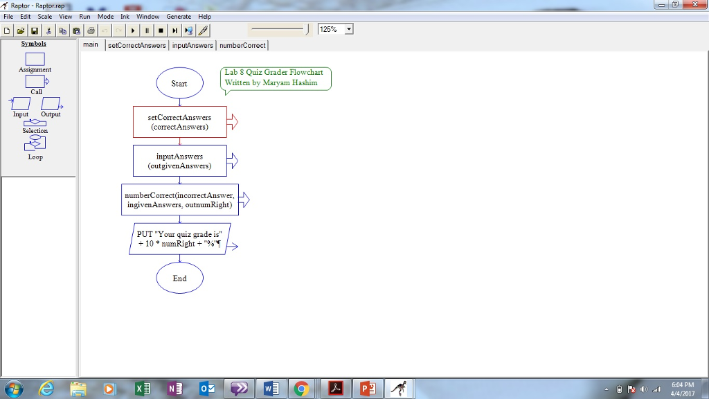I am trying to write this code using Raptor (flowchart). I have