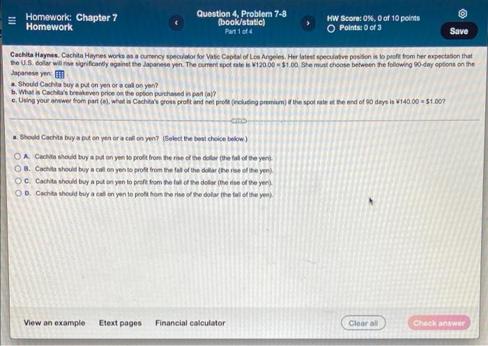  Homework: Chapter 7 Homework Question 4, Problem 7-8 (book/static) Part 1