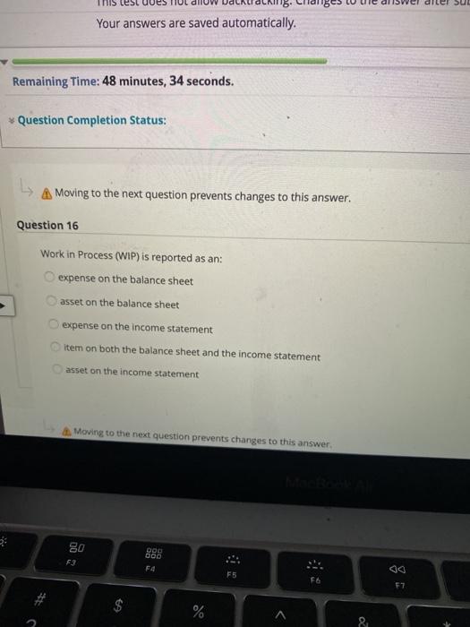  This less Your answers are saved automatically. Remaining Time: 48 minutes,