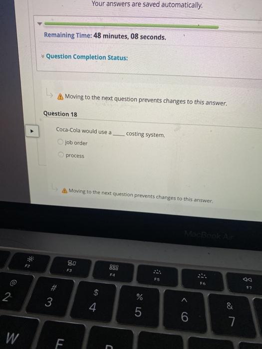 to this answer. Question 16 Work in Process (WIP) is reported as