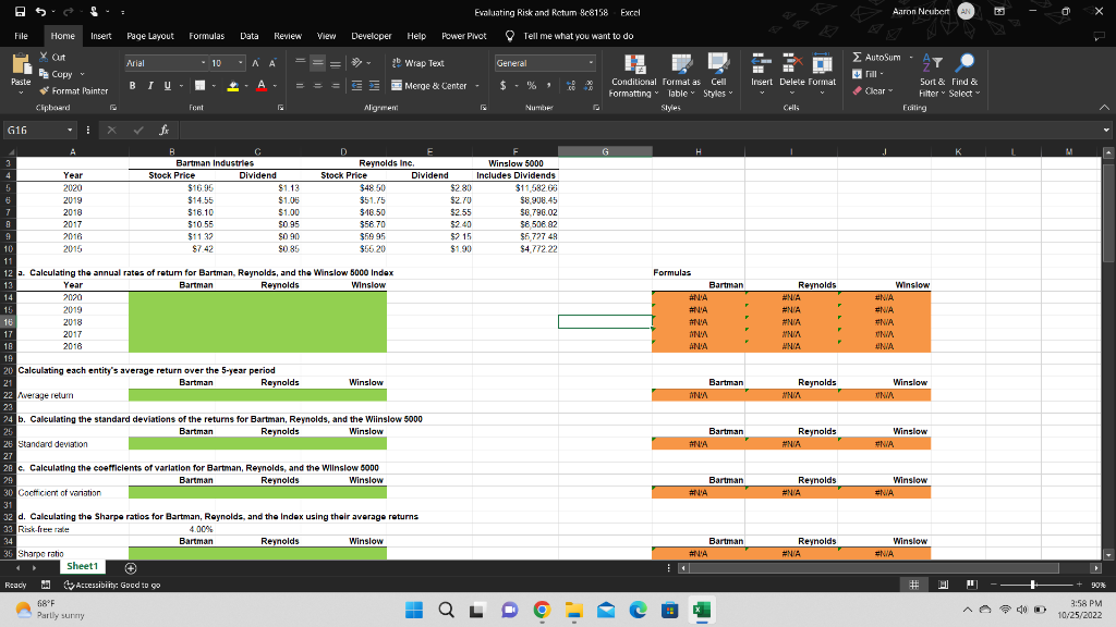 Solve for questions A-D