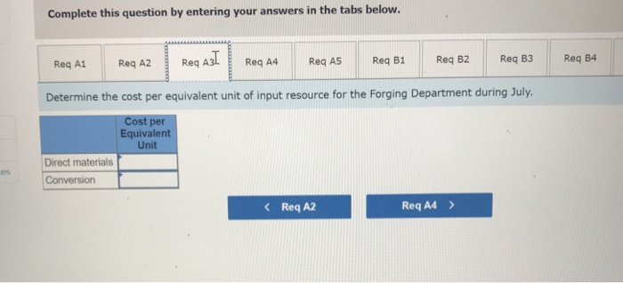 are incurred uniformly over time in both departments. As units are completed
