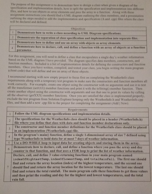 the array to a function. Along with these assignment instructions you should