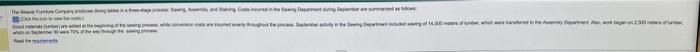 to the Assembly Department. Requirement 3. Show that the sum of (a)