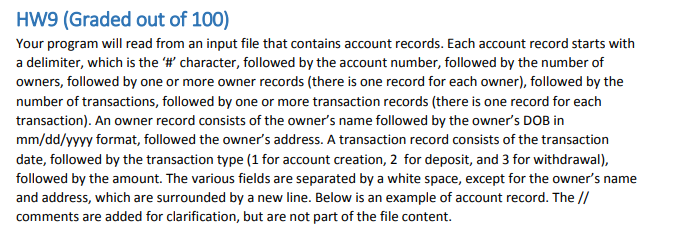 Please write the C++ code that meet all the requirements and get