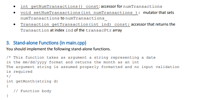 namespace std; // Date class class Date { private: int month, date,