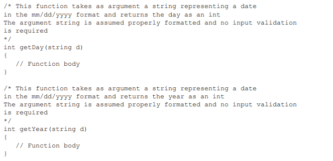 year; static string months[]; // a static array of strings which will