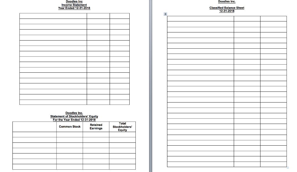 of stockholders' equity, and a classified balance sheet. 7. Prepare closing journal