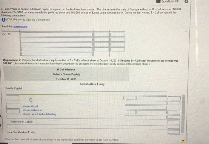 (Record debits first, then credits Select the explanation on the last line
