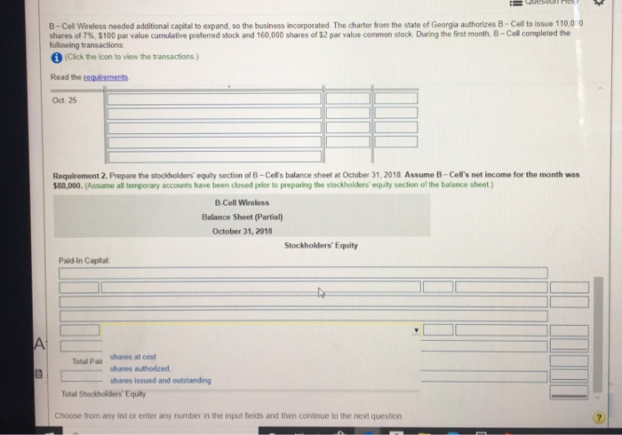 and Explanation Debit Credit Oct. 2 Oct. 6: Issued 800 shares of