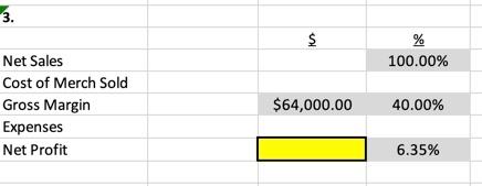 Please do in excel and show formulas! Thanks! . 3. 3
