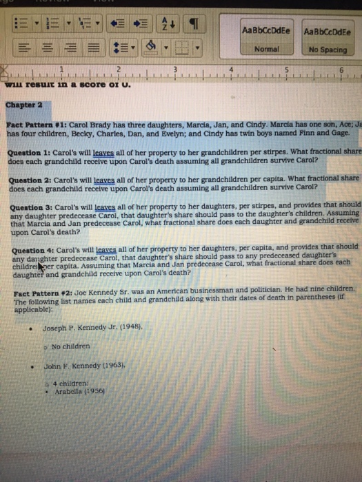  AaBbCcDdEeAaBbCcDdEe Normal No Spacing wl resuit in a score or u.