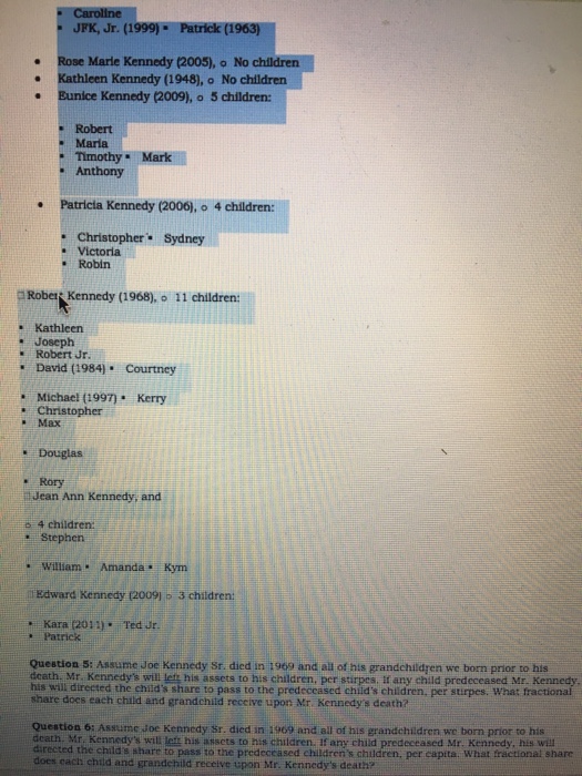 Chapter 2 Fact Pattern #1: Carol Brady has three daughters, Maria, Jan,