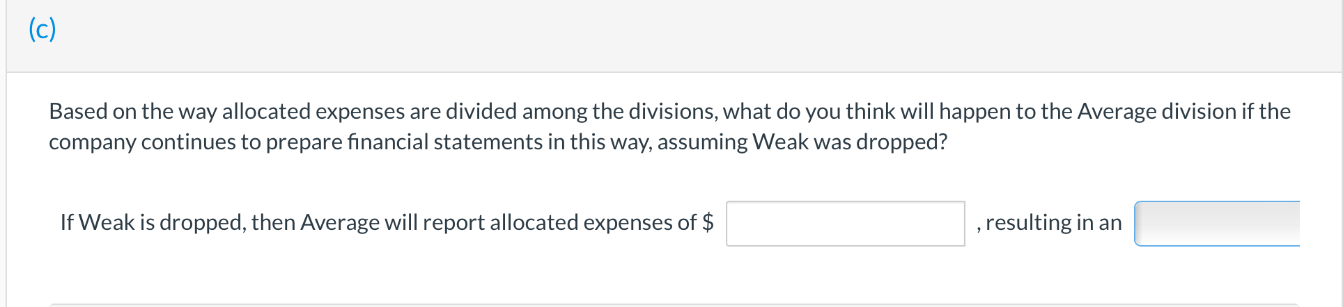 has the lowest operating income, and the president wants to close it.