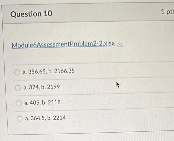 inventory on Nov 30 Module6AssessmentProblem2-2.xIsx a. 356.65 , b. 2166.35 a. 324
