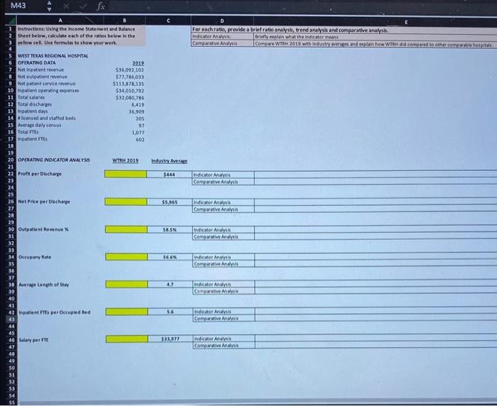 please show excel formulas used in spreadsheet instructians: Witut the theome Seate