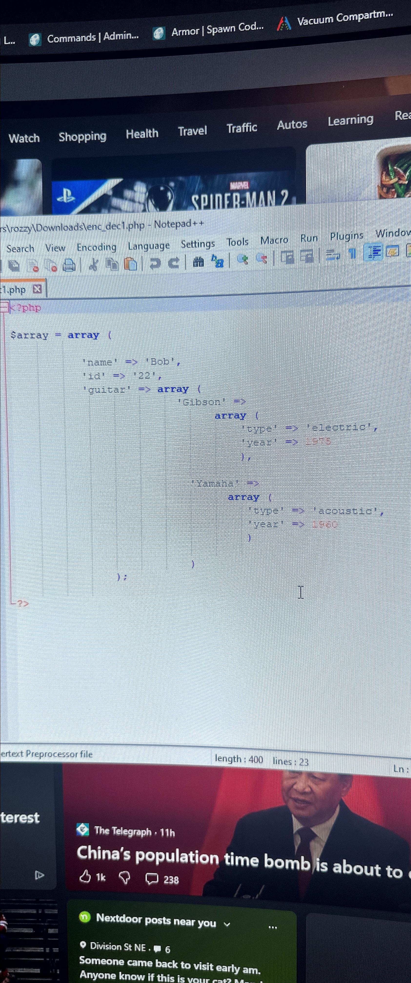  Convet the PHP array into JSON string Then convert string back