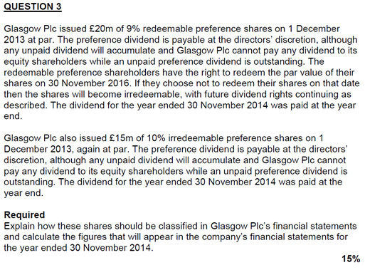  Show all the working in a table please for each year