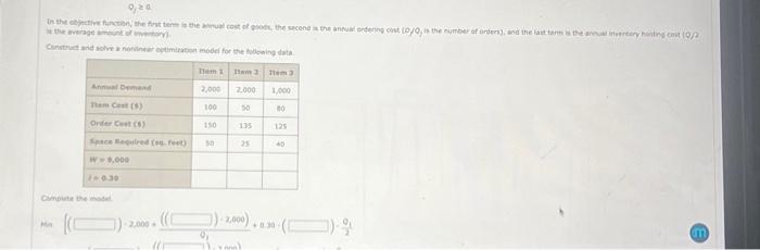  9, 20. In the objective function, the first term is the